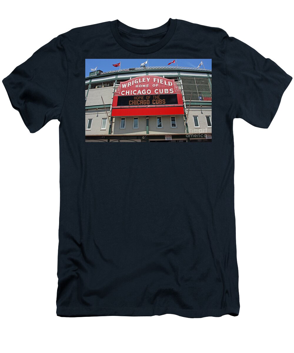 Wrigley T-Shirt featuring the photograph 0601 Wrigley Field by Steve Sturgill