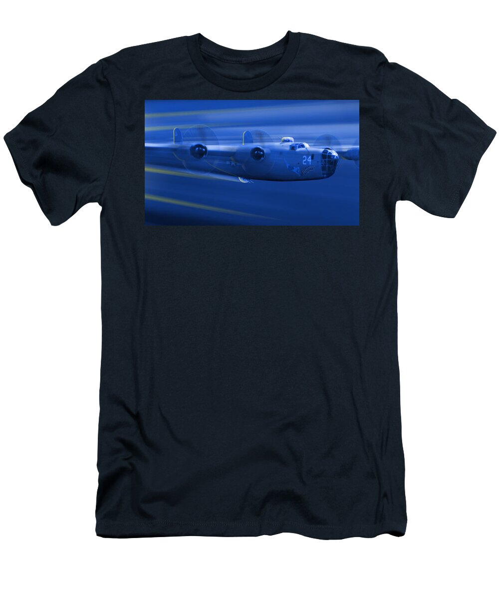 Warbirds T-Shirt featuring the photograph B-24 Liberator Legend by Mike McGlothlen