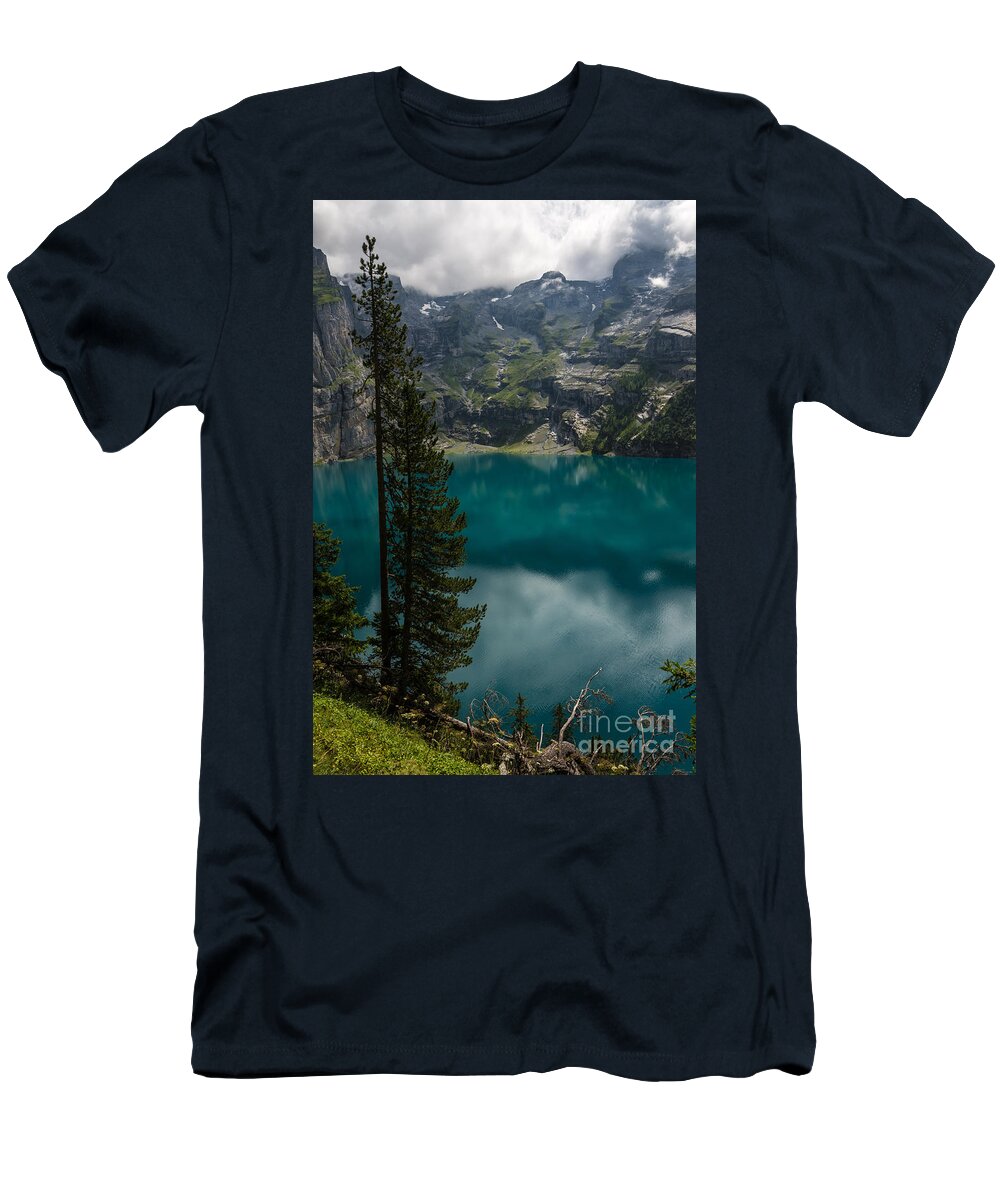 Oeschinensee T-Shirt featuring the photograph Oeschinensee - Swiss Alps - Switzerland #3 by Gary Whitton