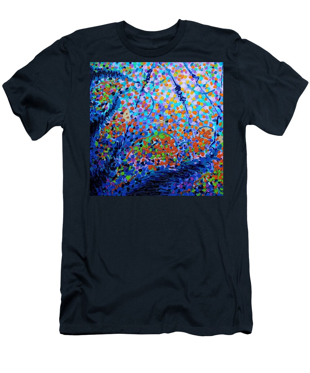 Abstract T-Shirt featuring the painting To Make Visible The Invisible VII by John Nolan