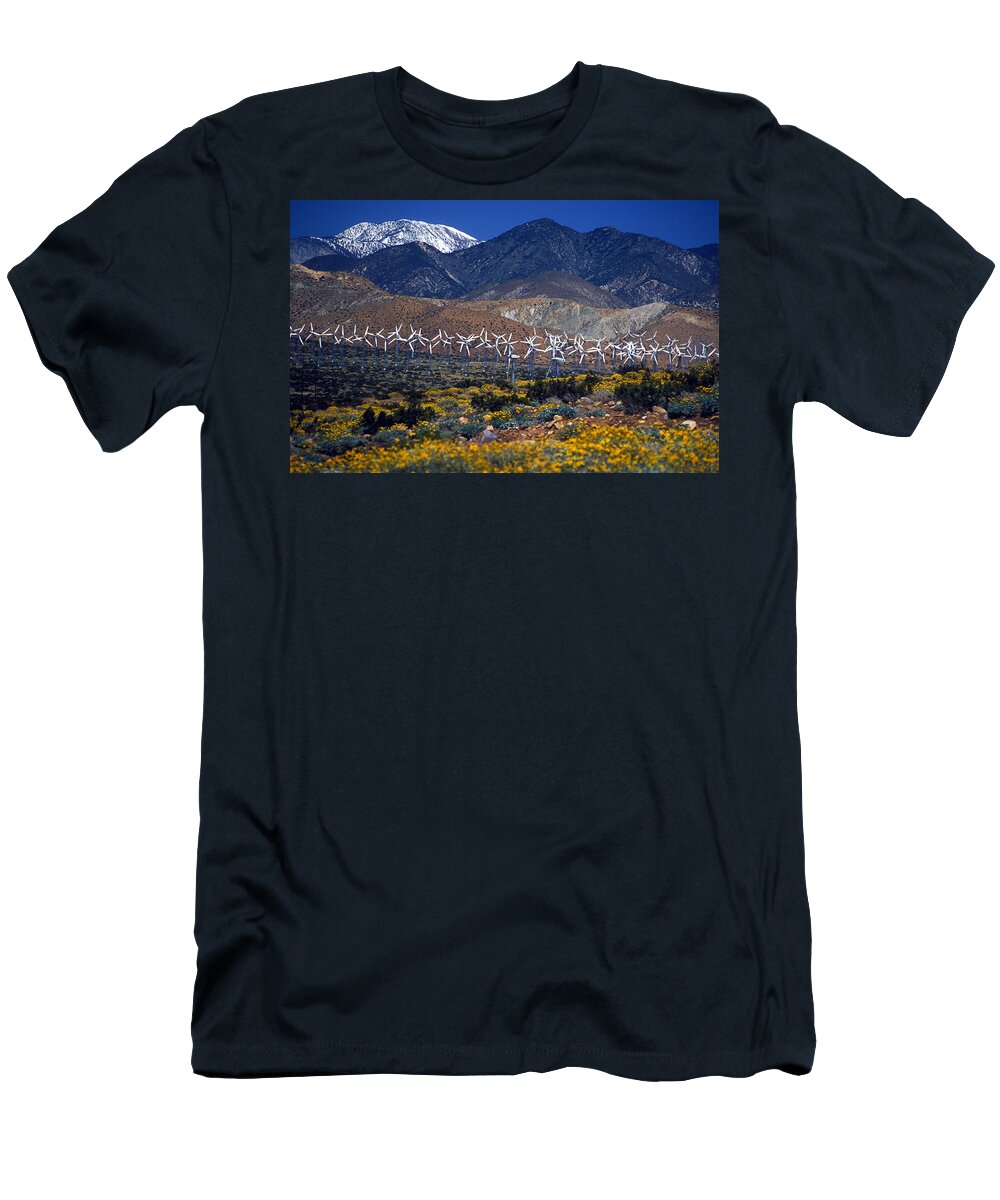 Alternative Energy T-Shirt featuring the photograph Windfarm #1 by Greg Ochocki