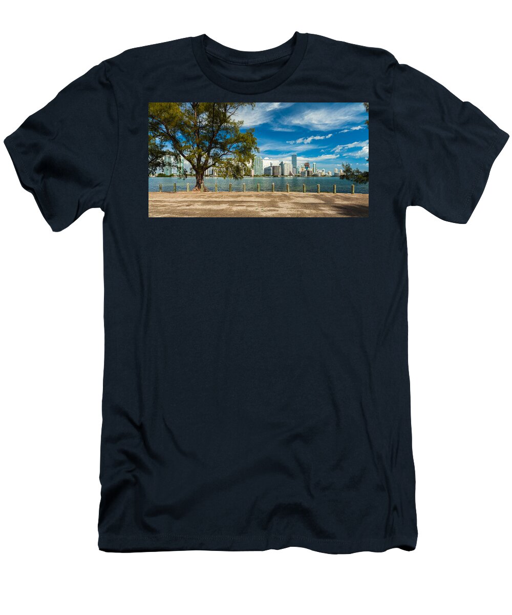 Architecture T-Shirt featuring the photograph Miami Skyline #12 by Raul Rodriguez