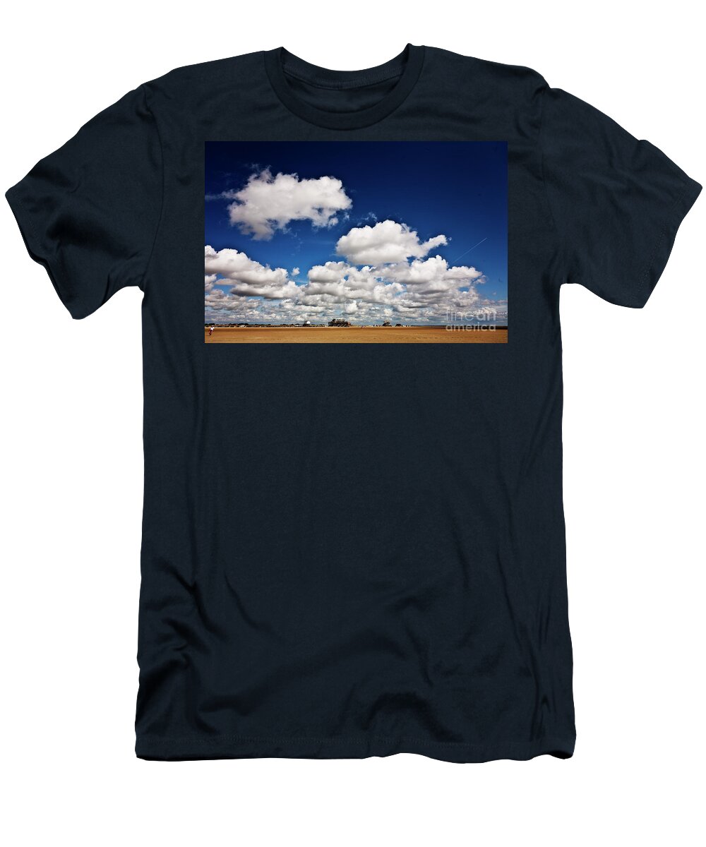 Beach T-Shirt featuring the photograph Beach Far and Wide by Heiko Koehrer-Wagner