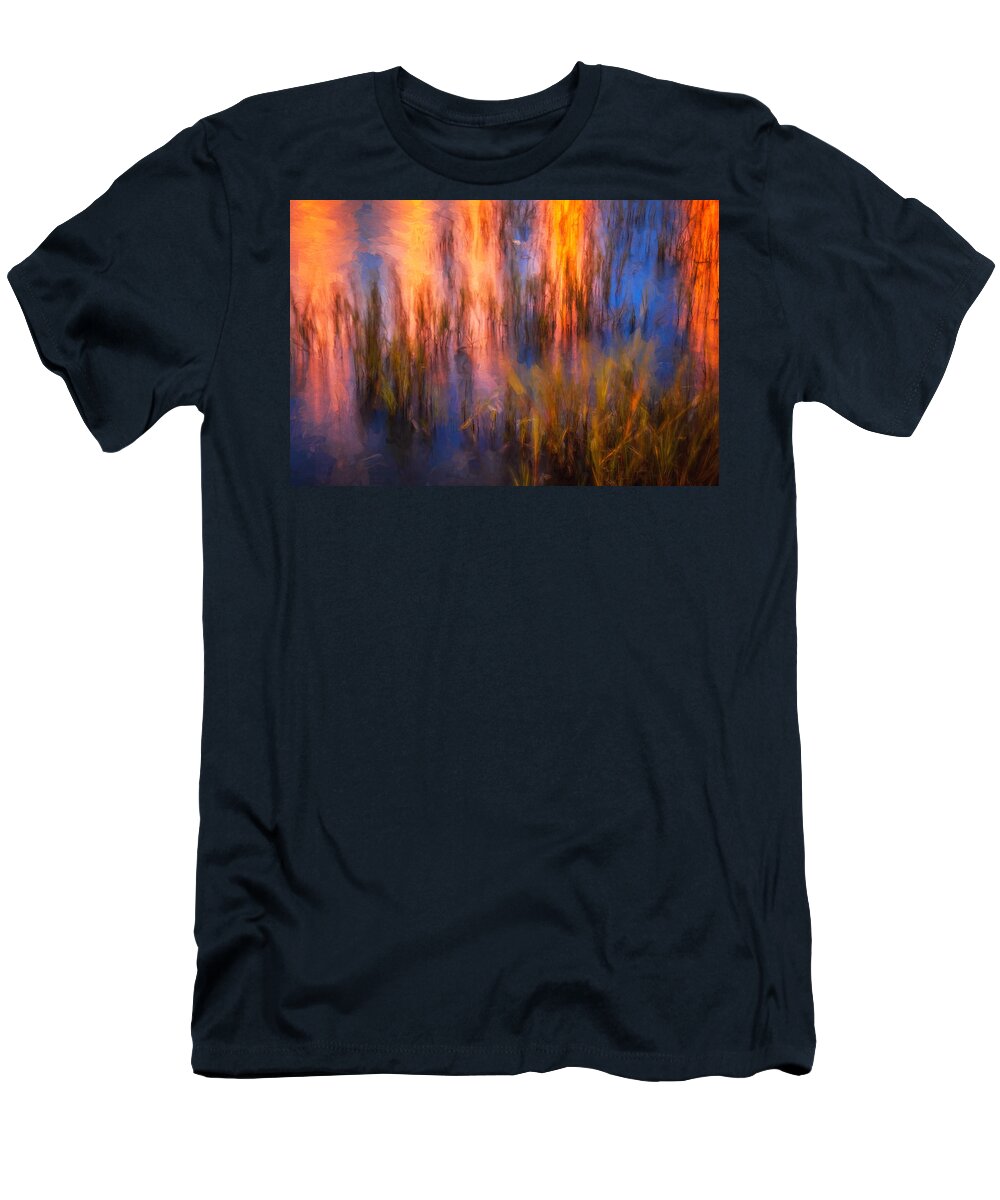 Bridge Of Lions T-Shirt featuring the photograph Bridge of Lions Reflections St Augustine Florida Painted  #1 by Rich Franco