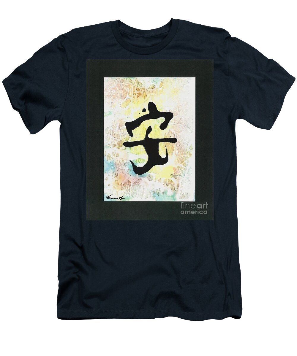 Chinese T-Shirt featuring the painting Peace #2 by Frances Ku