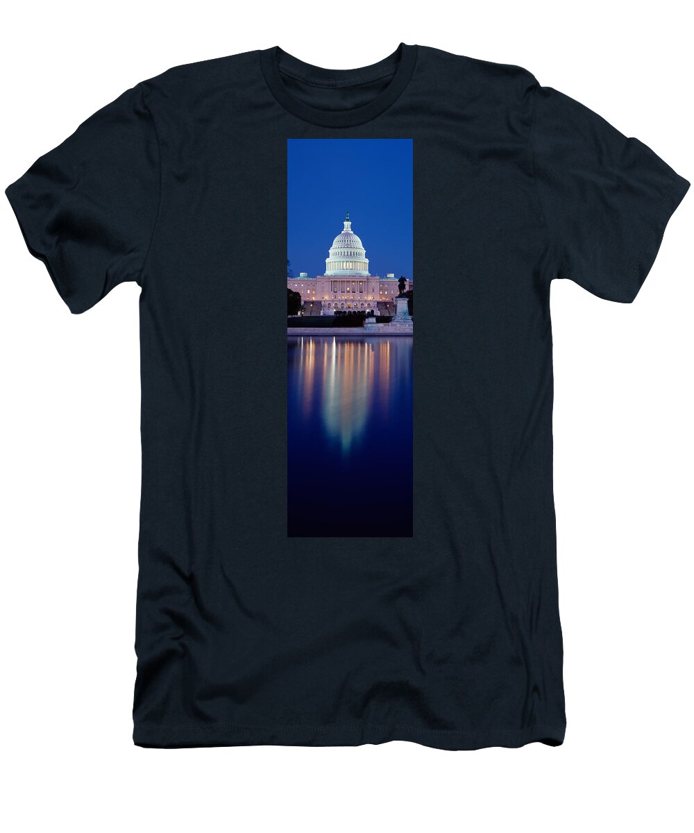Photography T-Shirt featuring the photograph Reflection Of A Government Building #3 by Panoramic Images