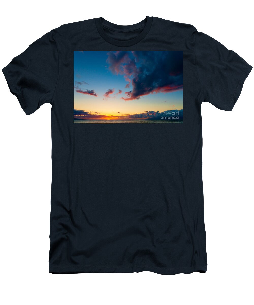 Hawaii T-Shirt featuring the photograph Sunset on Kaanapali Maui Hawaii USA #3 by Don Landwehrle