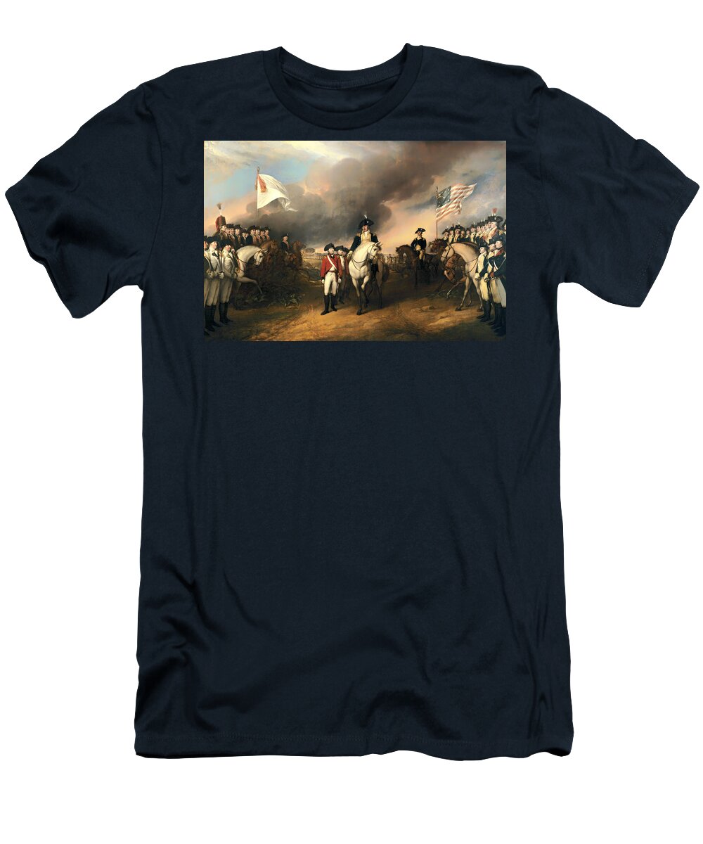 Painting T-Shirt featuring the painting Surrender of Lord Cornwallis #3 by Mountain Dreams
