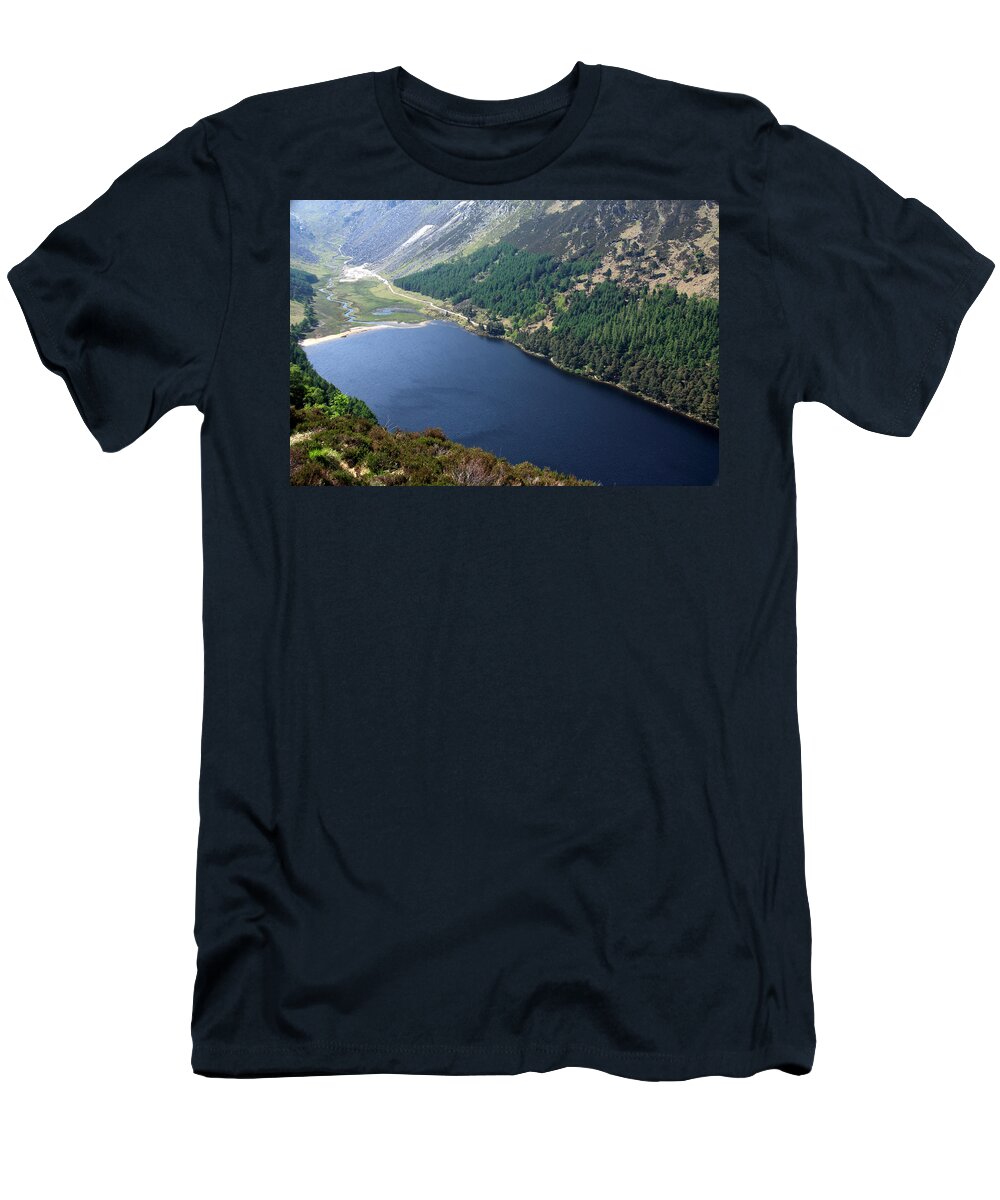 Ireland T-Shirt featuring the photograph Upper Lake At Glendalough, Wicklow by Aidan Moran