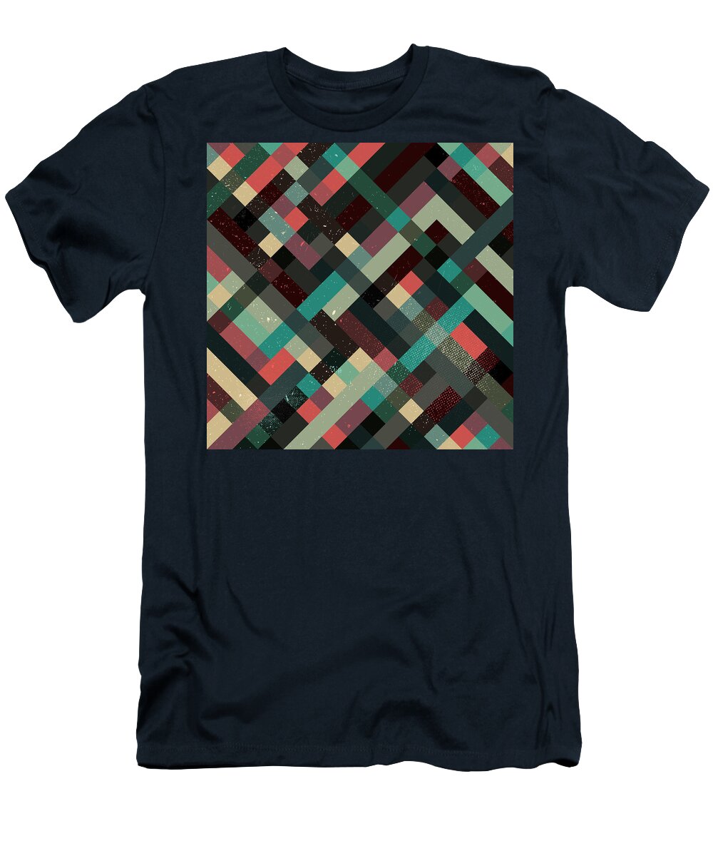 Abstract T-Shirt featuring the digital art Pixel Art #53 by Mike Taylor