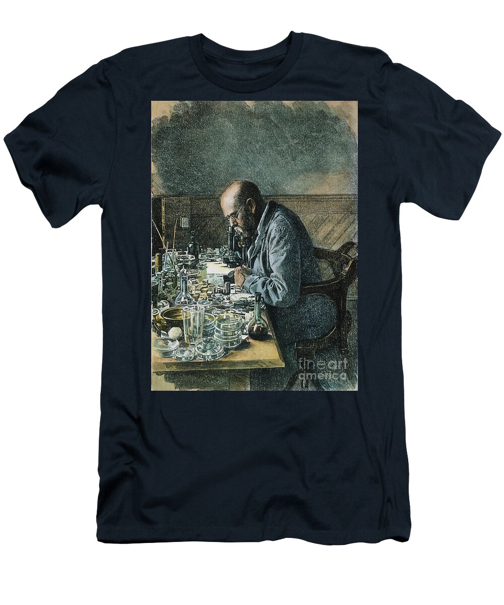 19th Century T-Shirt featuring the drawing Robert Koch 1843-1910 #8 by Granger