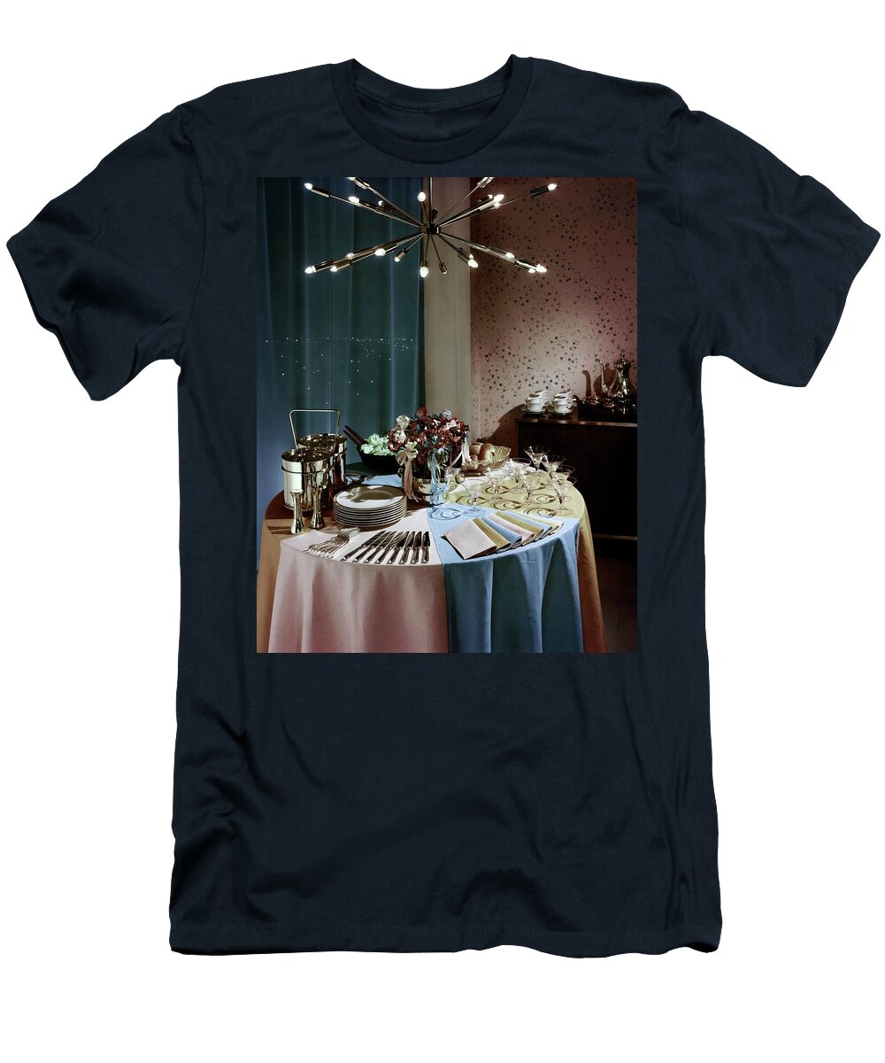 Party T-Shirt featuring the photograph A Buffet Table At A Party by Wiliam Grigsby