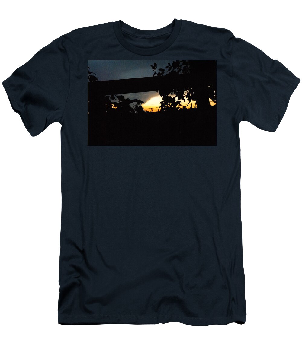 Meditation In Moonlight T-Shirt featuring the digital art Vineyard At Twilight by Pamela Smale Williams