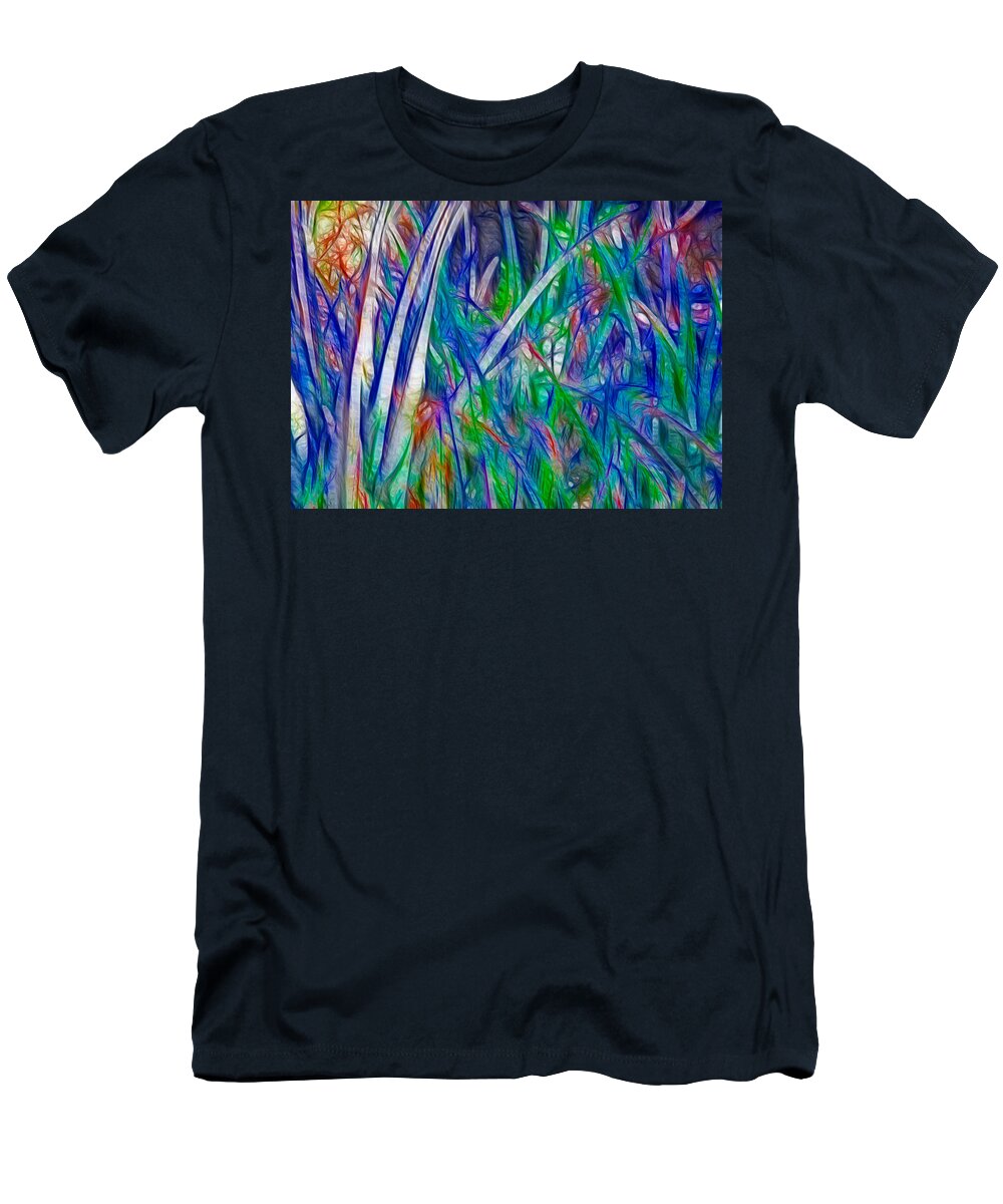 Nature T-Shirt featuring the painting Aloe Abstract by Omaste Witkowski