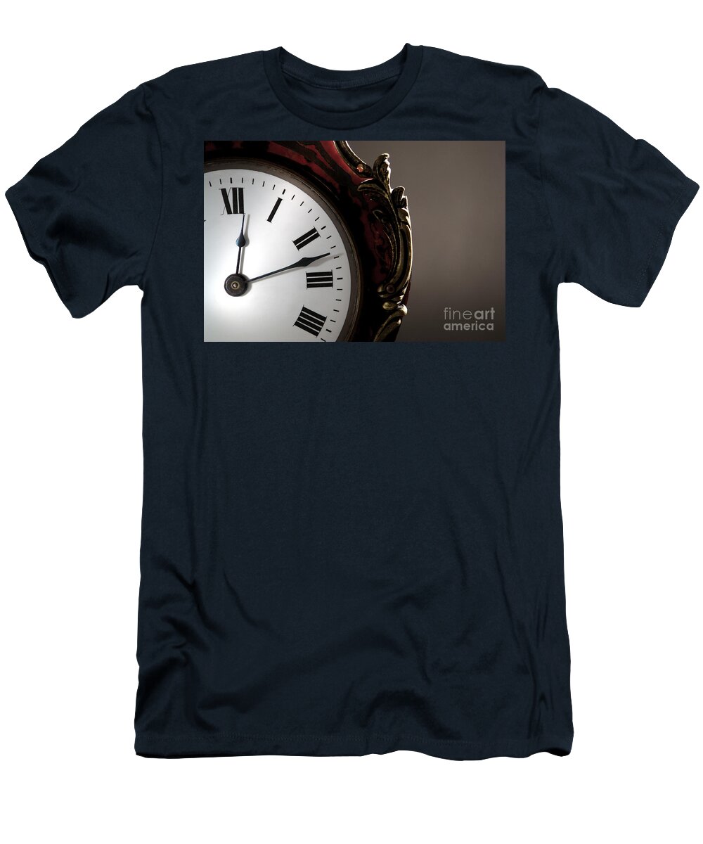 Clock T-Shirt featuring the photograph Antique Clock Face by Olivier Le Queinec