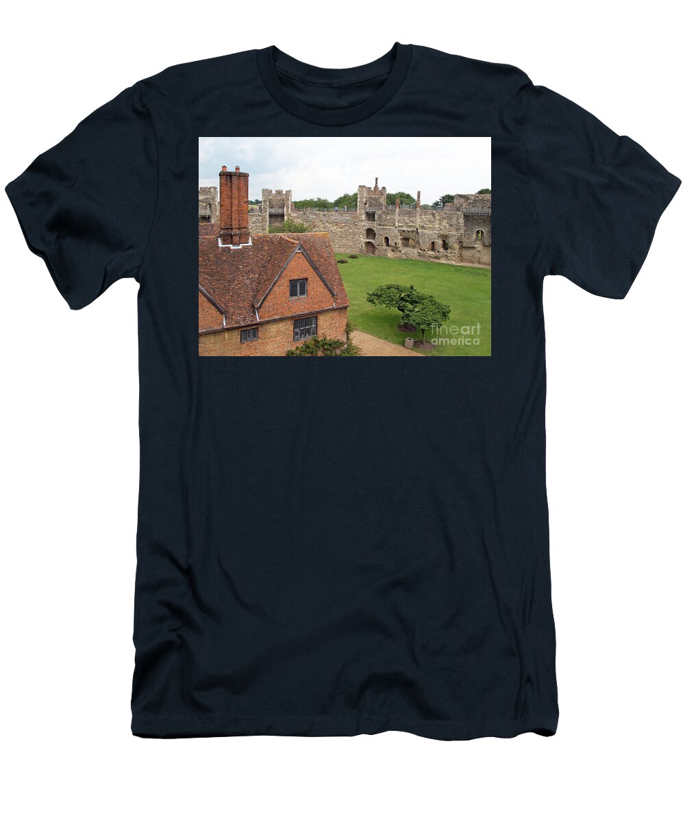 England T-Shirt featuring the photograph Atop the Castle Wall by Ann Horn