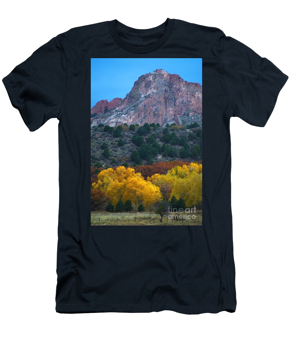 Garden Of The Gods; Autumn T-Shirt featuring the photograph Autumn of the Gods by Steven Krull