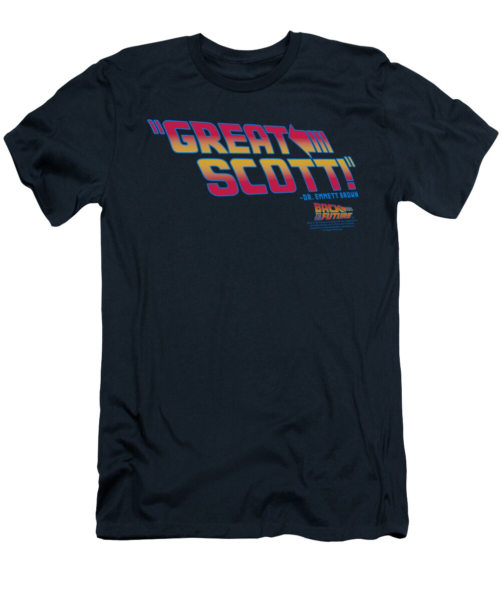 Back To The Future T-Shirt featuring the digital art Back To The Future - Great Scott by Brand A