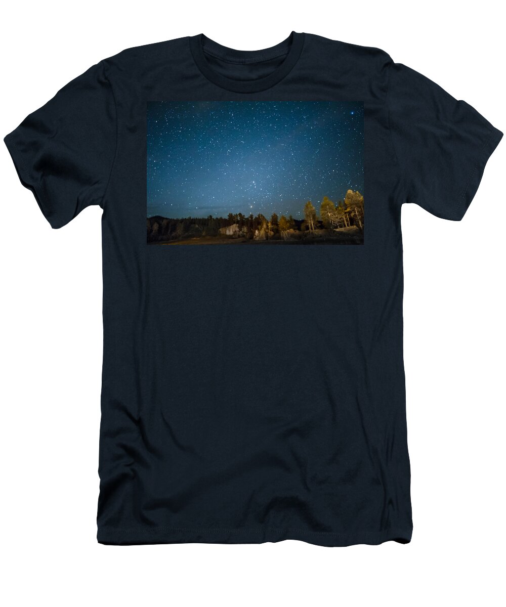 Black Hills T-Shirt featuring the photograph Black Hills Night by Greni Graph