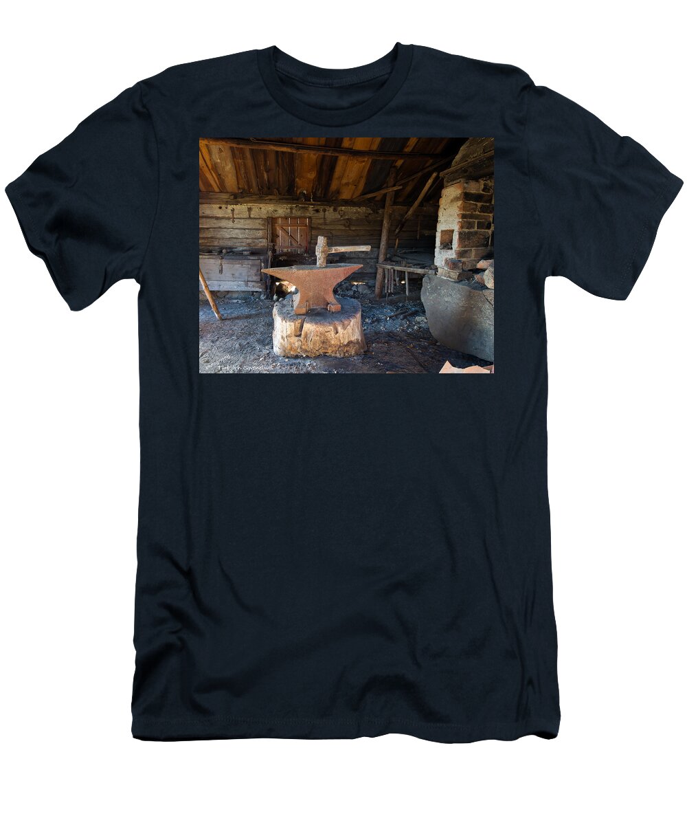 Blacksmiths Tools T-Shirt featuring the photograph Blacksmiths tools by Torbjorn Swenelius
