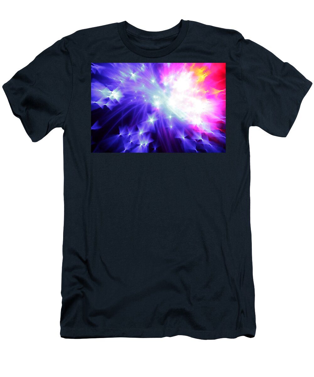 Abstract T-Shirt featuring the photograph Blinded by the Light by Dazzle Zazz