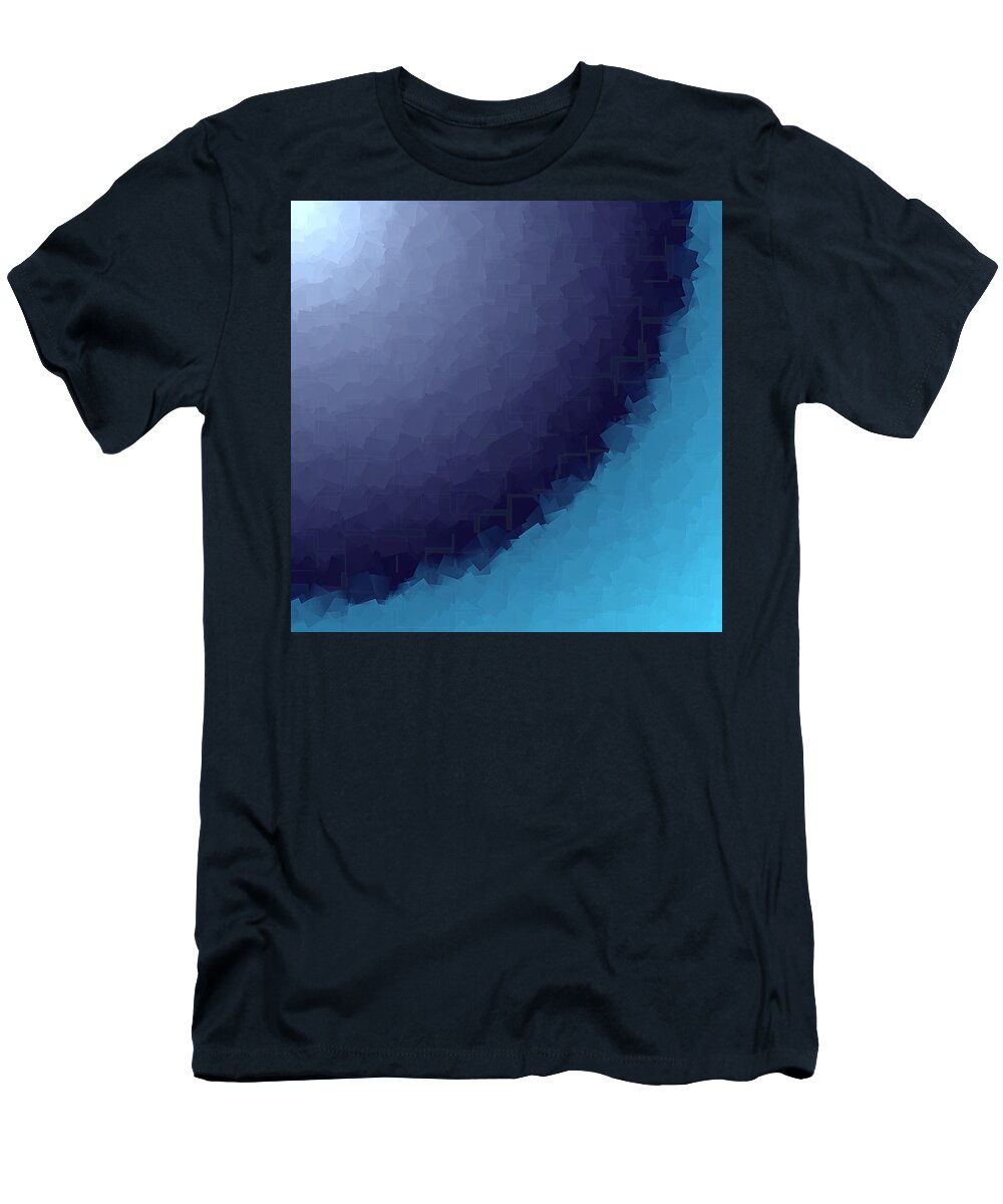 Abstract T-Shirt featuring the digital art Blue Abstract Background by Valentino Visentini