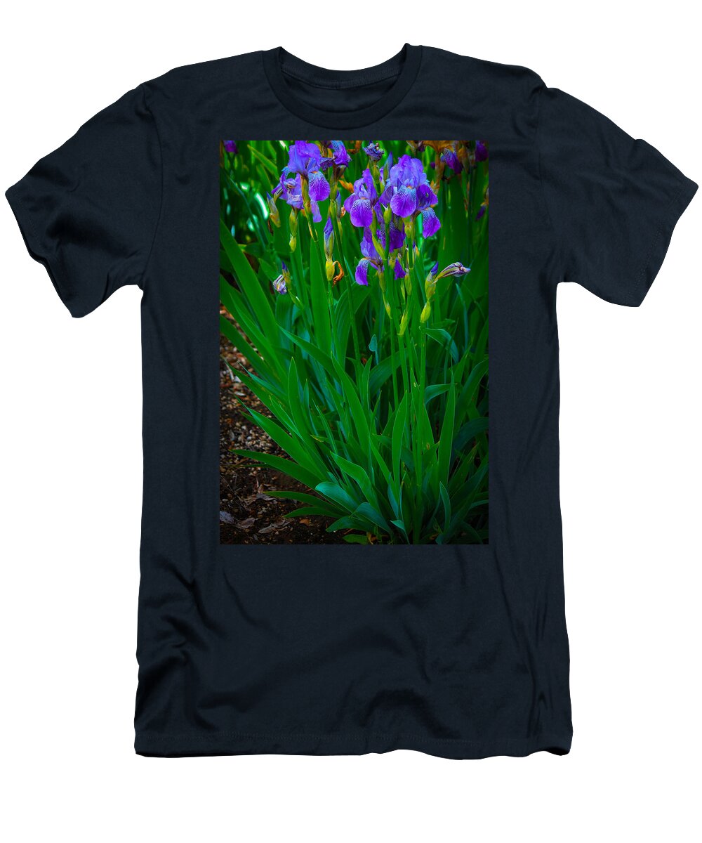 Blue Iris T-Shirt featuring the photograph Blue Iris by Patricia Babbitt