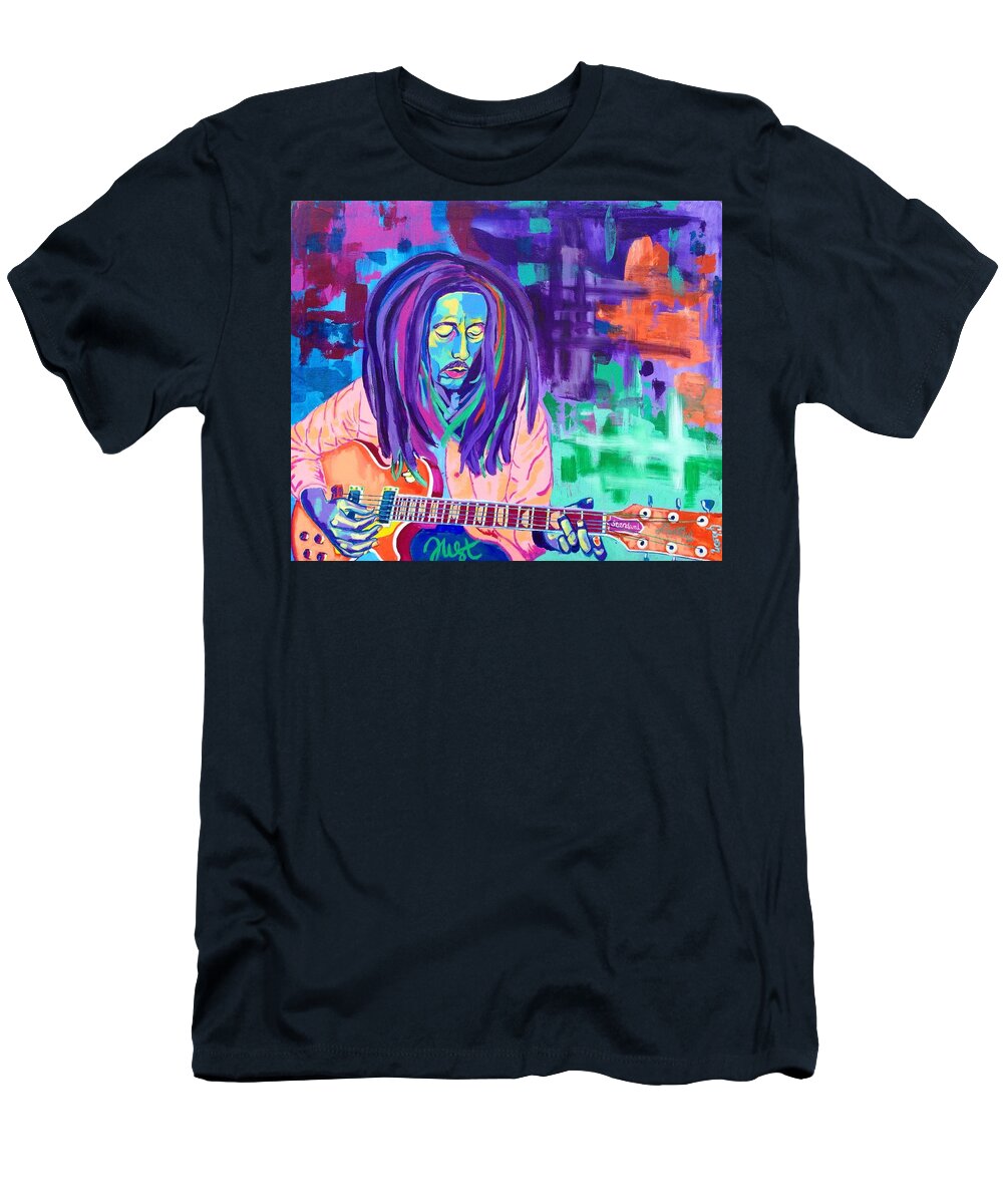 Bob Marley T-Shirt featuring the painting Bob Marley by Janice Westfall