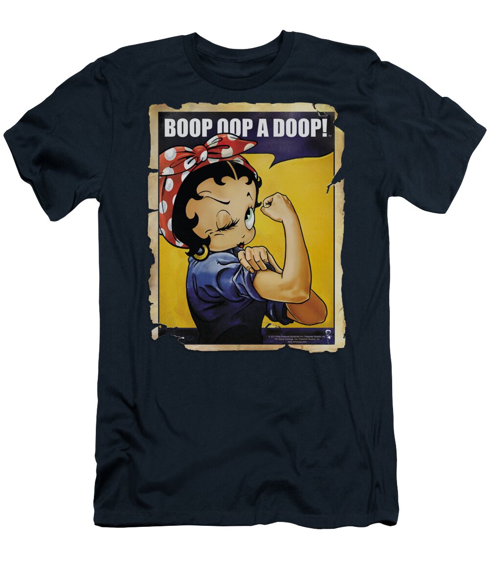 Betty Boop T-Shirt featuring the digital art Boop - Power by Brand A