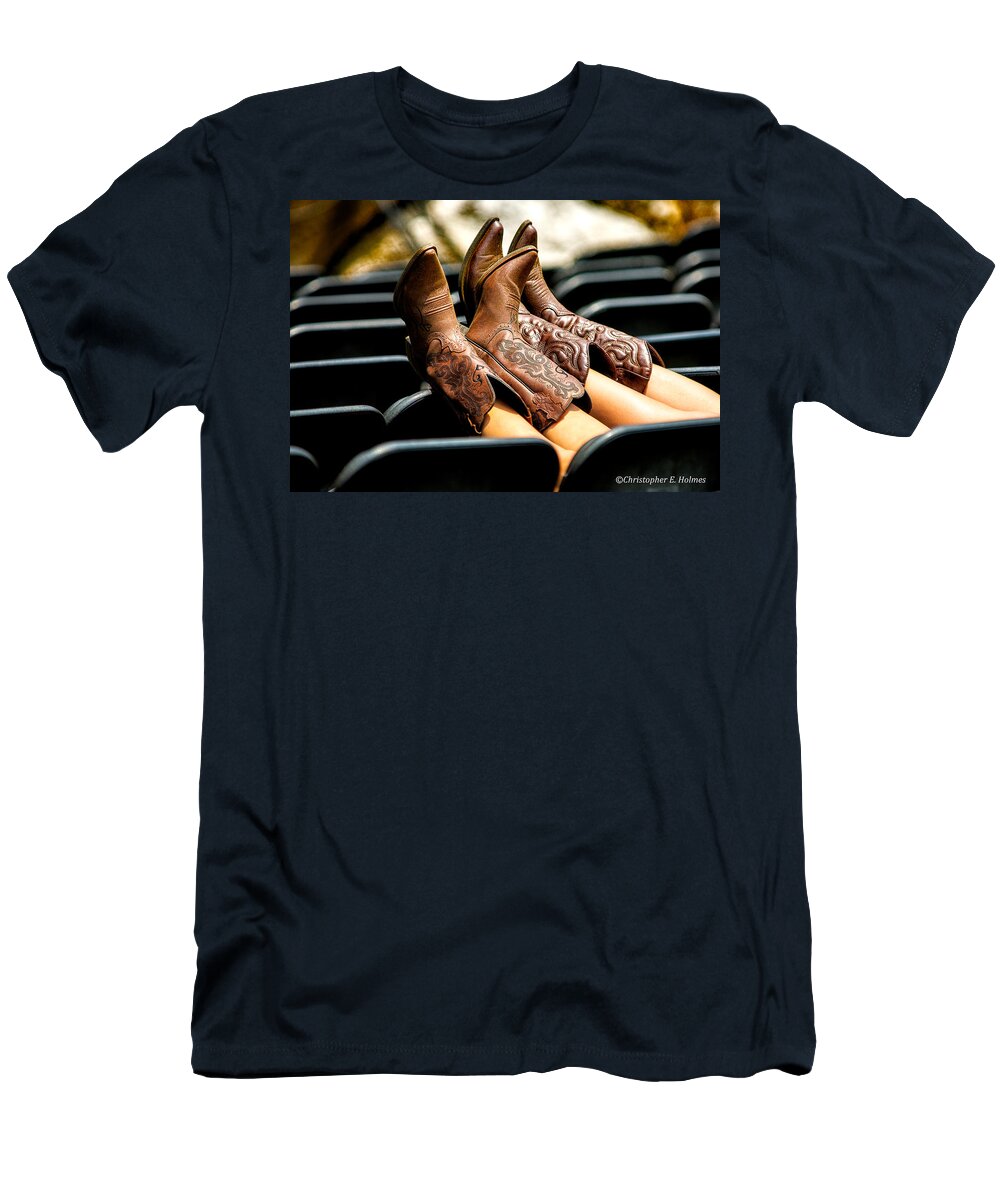 Christopher Holmes Photography T-Shirt featuring the photograph Boots Up by Christopher Holmes