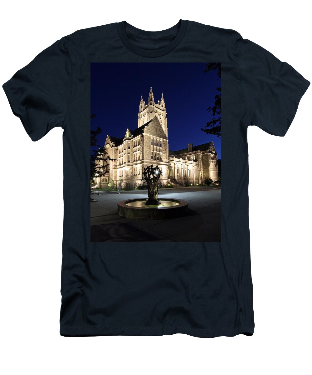 Boston T-Shirt featuring the photograph Boston College Gasson Hall by Juergen Roth