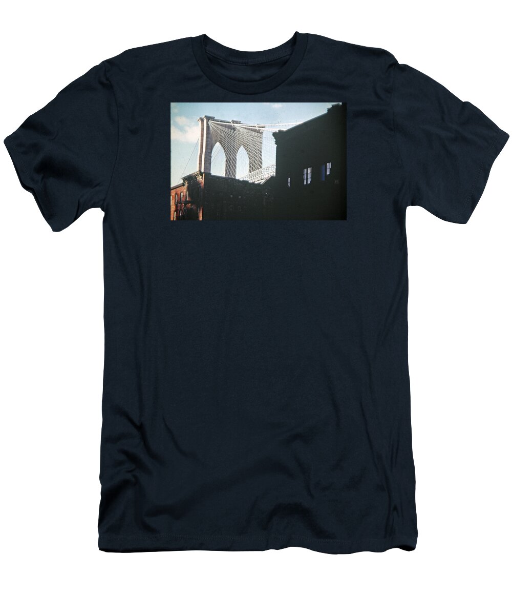 Bridges T-Shirt featuring the photograph Brooklyn Bridge by John Schneider