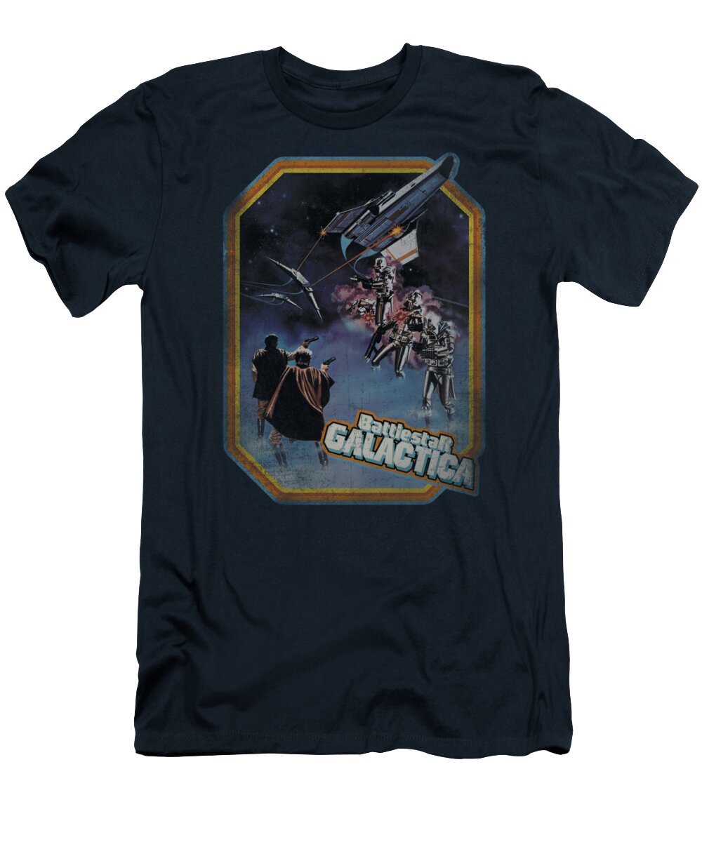 Battlestar T-Shirt featuring the digital art Bsg - Poster Iron On by Brand A