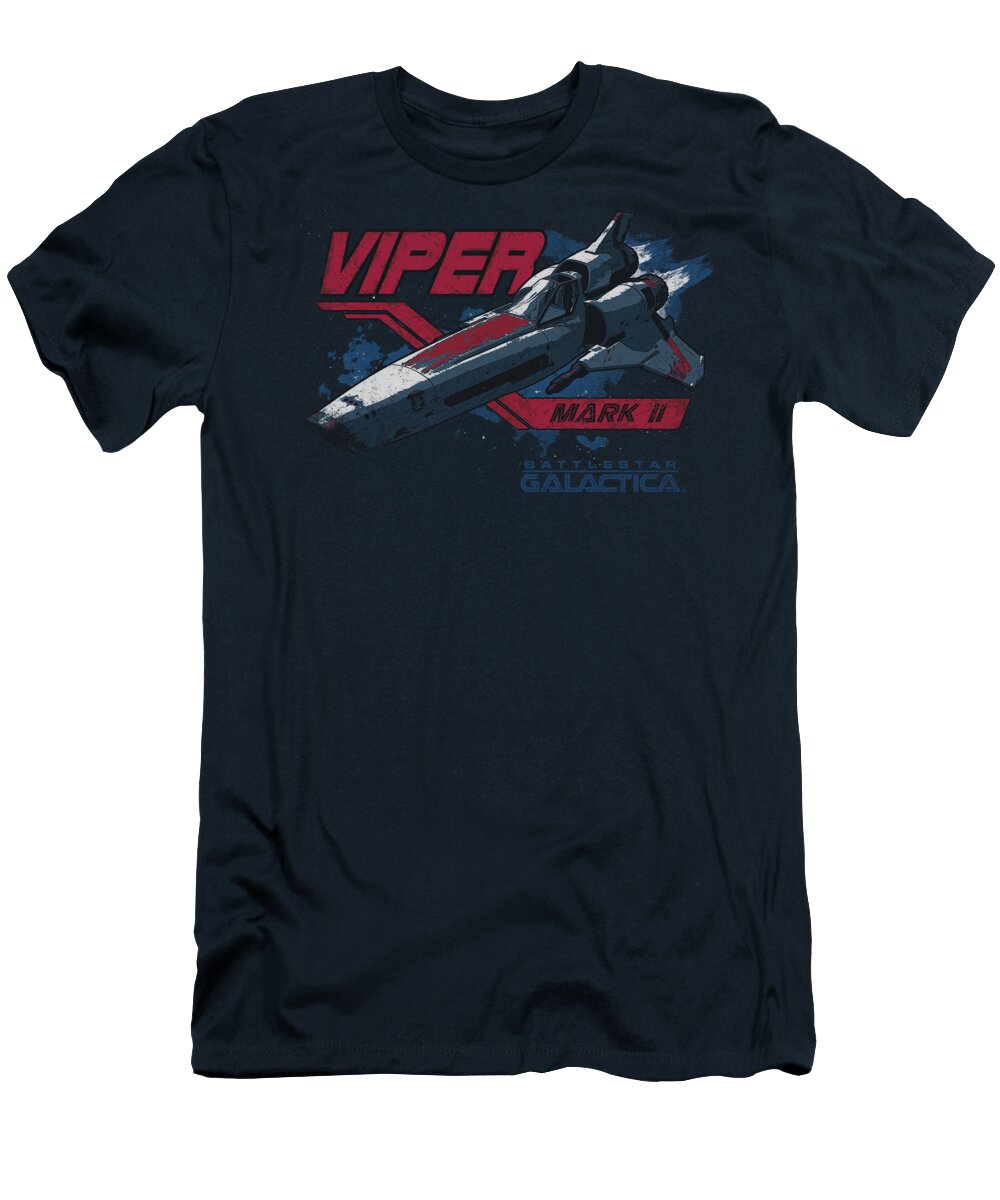 Battlestar T-Shirt featuring the digital art Bsg - Viper Mark II by Brand A