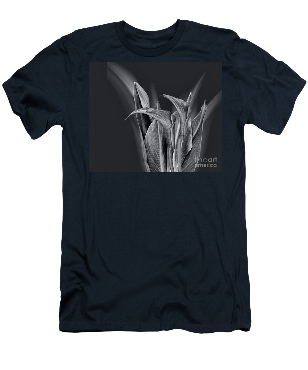 Cala T-Shirt featuring the photograph Cala Lilies in Black and White by Shirley Mangini