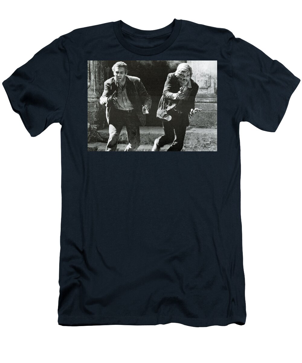Butch Cassidy And The Sundance Kid T-Shirt featuring the digital art Classic Photo of Butch Cassidy and the Sundance Kid by Georgia Fowler