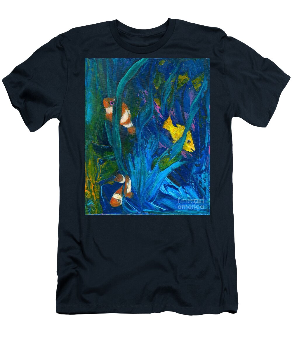 Ocean T-Shirt featuring the painting Clowning Around by Denise Hoag