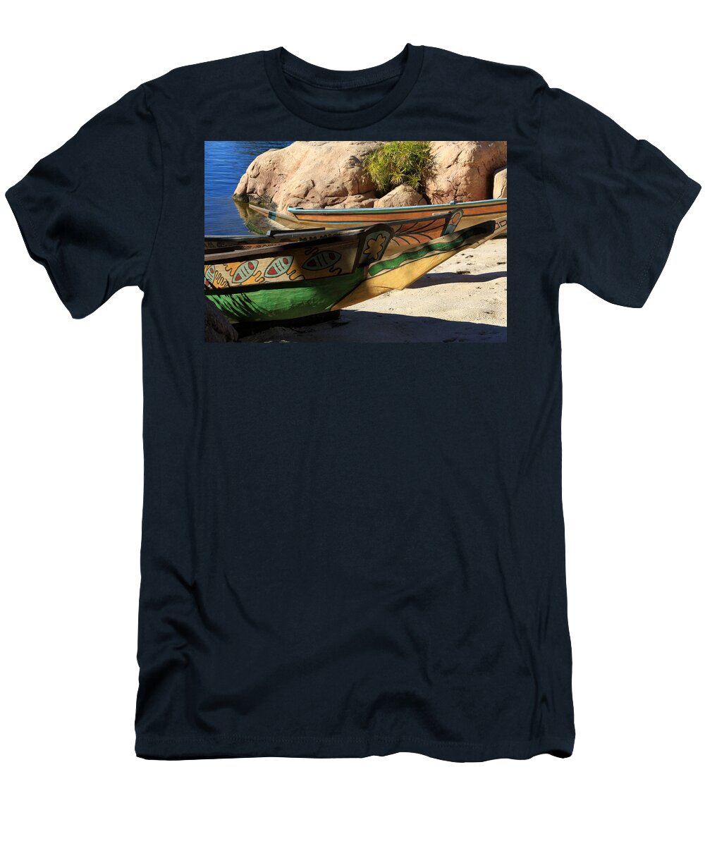Boat T-Shirt featuring the photograph Colorul Canoe by Chris Thomas