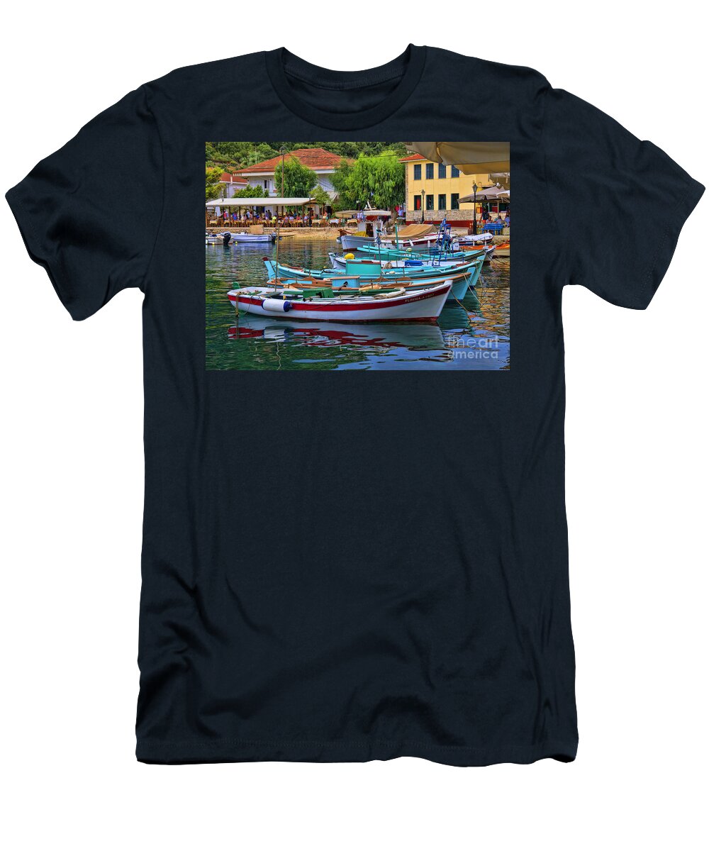 Kefalonia T-Shirt featuring the photograph Colours of Greece by Gillian Singleton