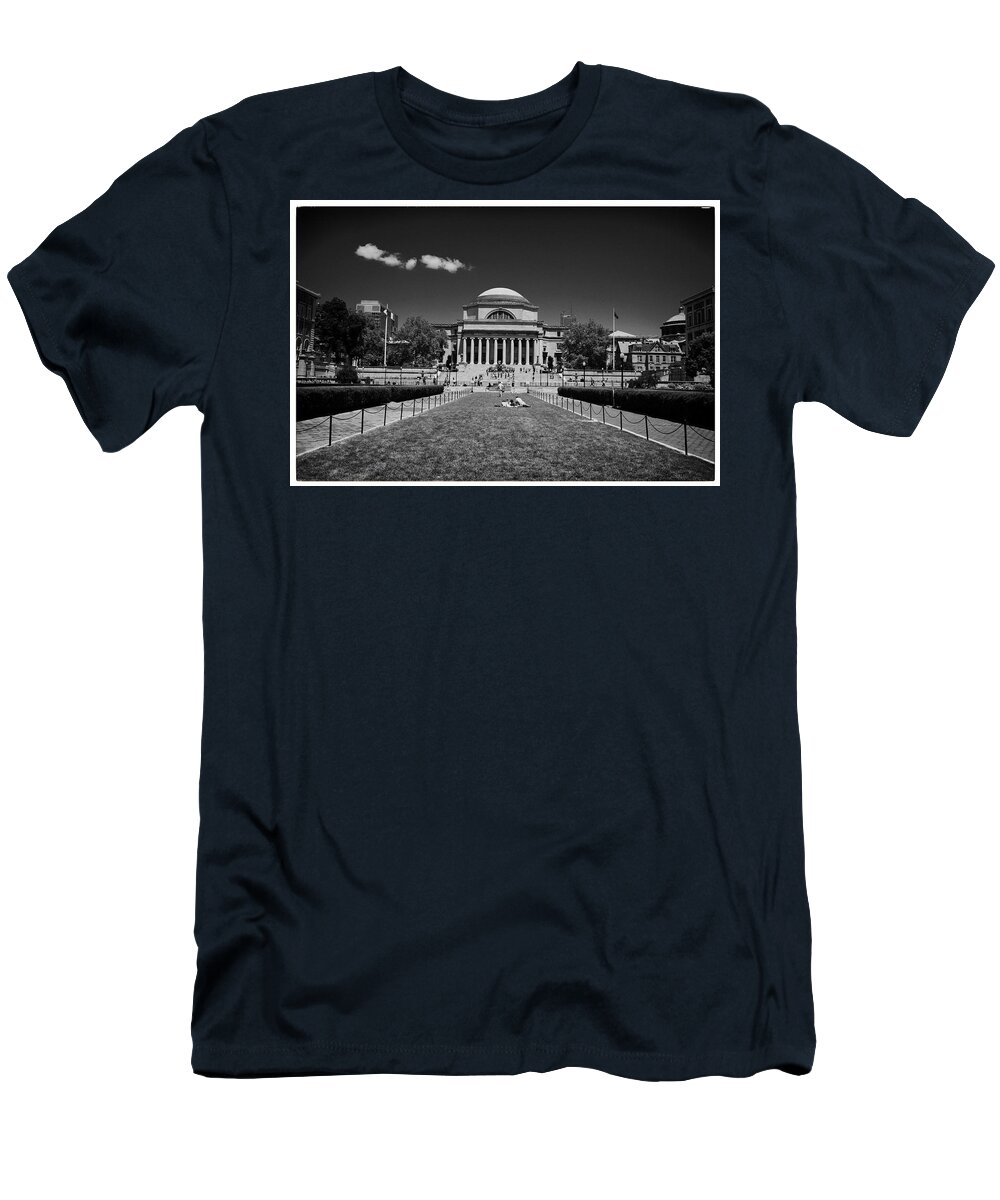 Library T-Shirt featuring the photograph Columbia University by Georgia Clare