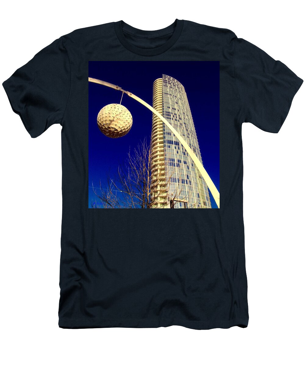 Dallas T-Shirt featuring the digital art Dallas Museum Tower by Alec Drake