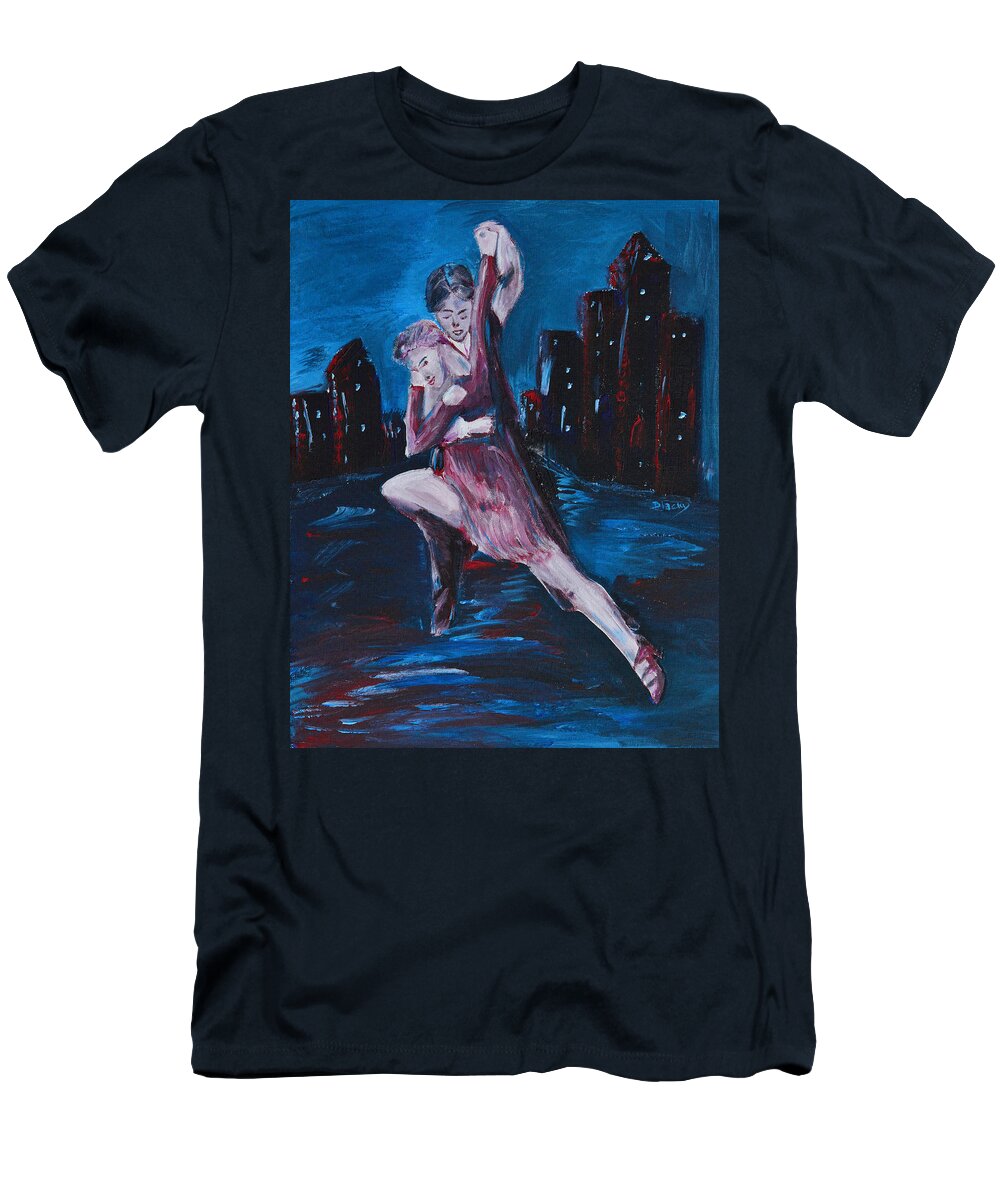 Dance T-Shirt featuring the painting Dance The Night Away by Donna Blackhall