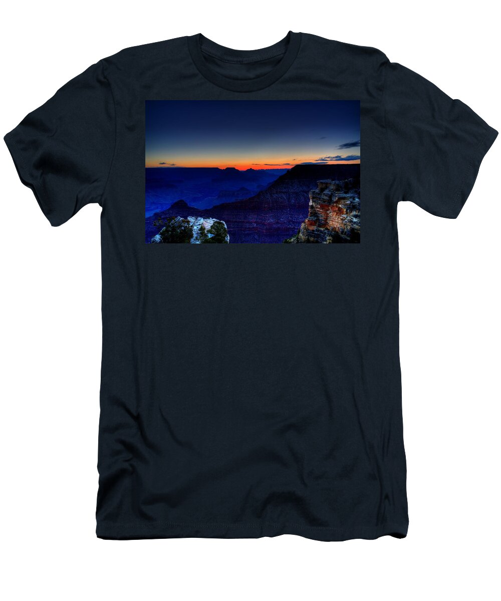 Grand Canyon T-Shirt featuring the photograph Dawn is Breaking by Dave Files