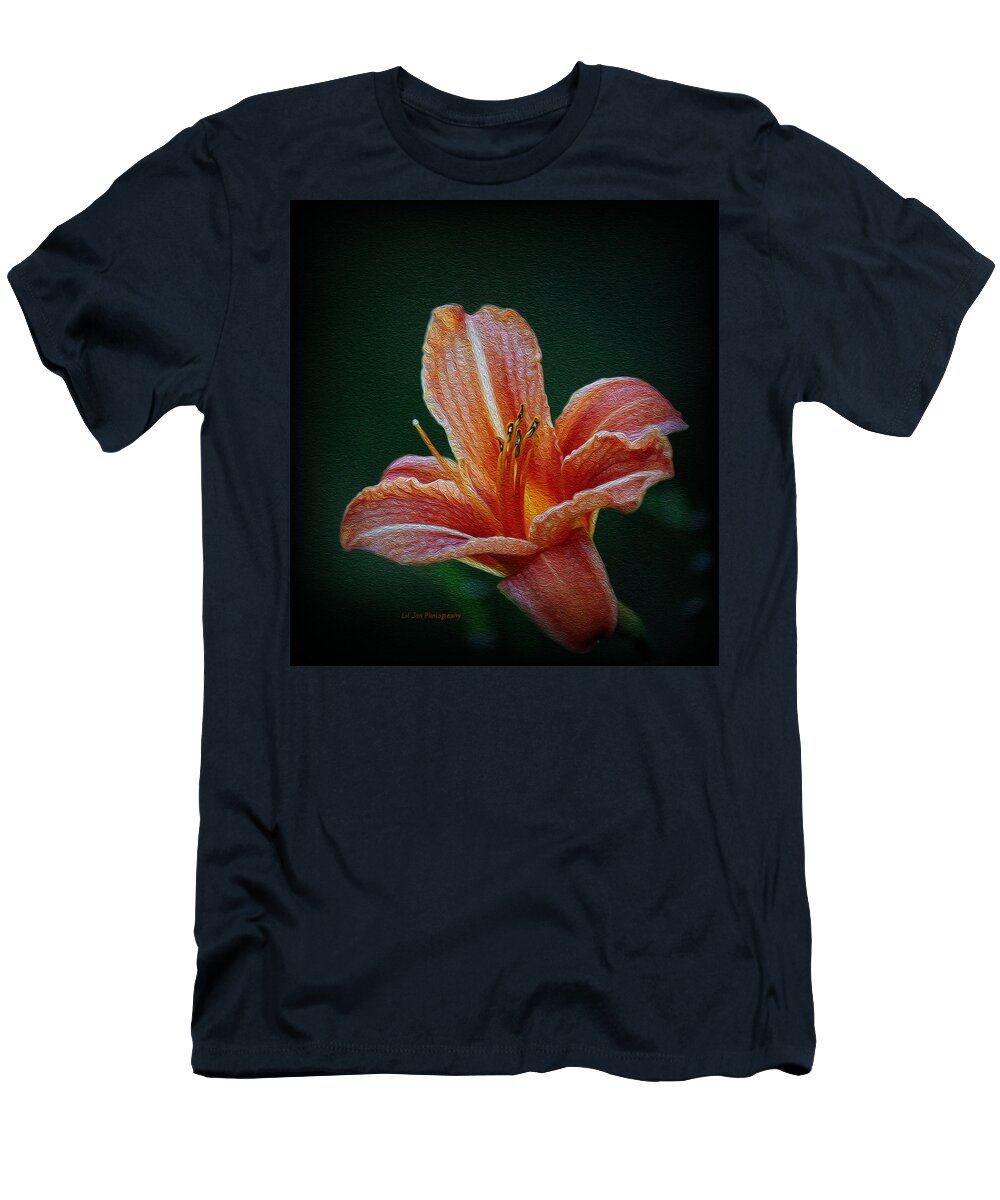 Lily T-Shirt featuring the photograph Day Lily Rapture by Jeanette C Landstrom
