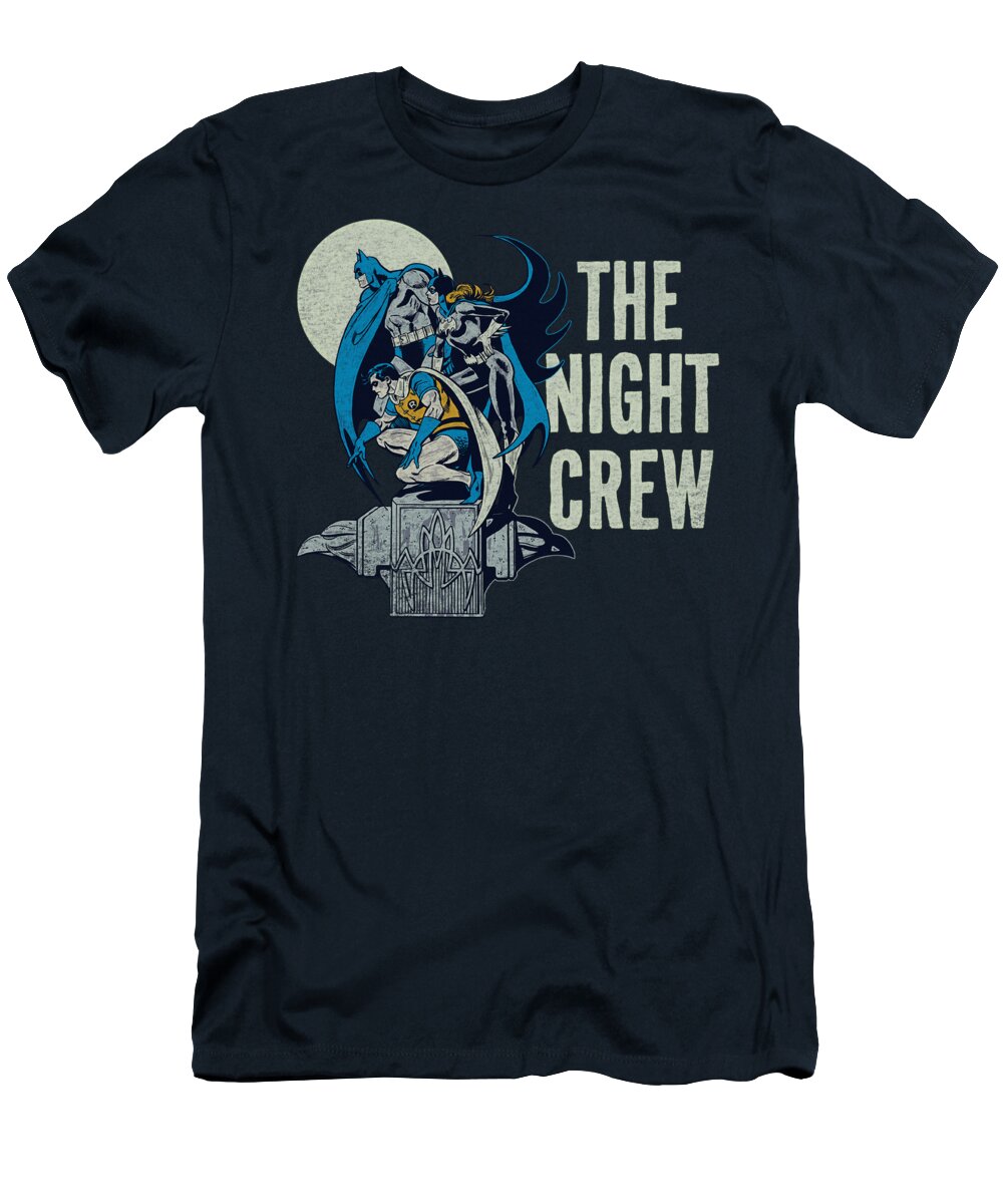 Dc Comics T-Shirt featuring the digital art Dc - Night Crew by Brand A
