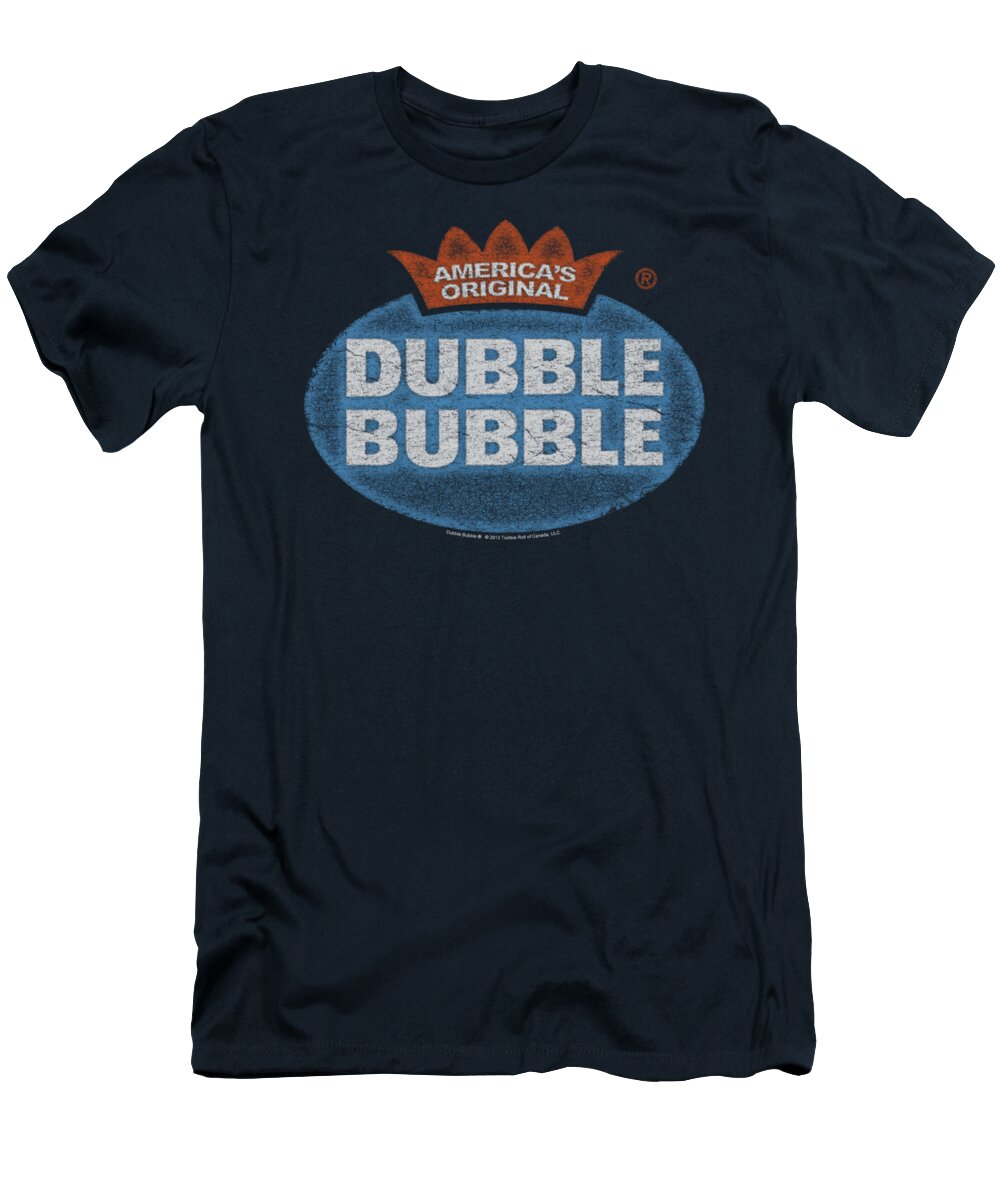 Dubble Bubble T-Shirt featuring the digital art Dubble Bubble - Vintage Logo by Brand A