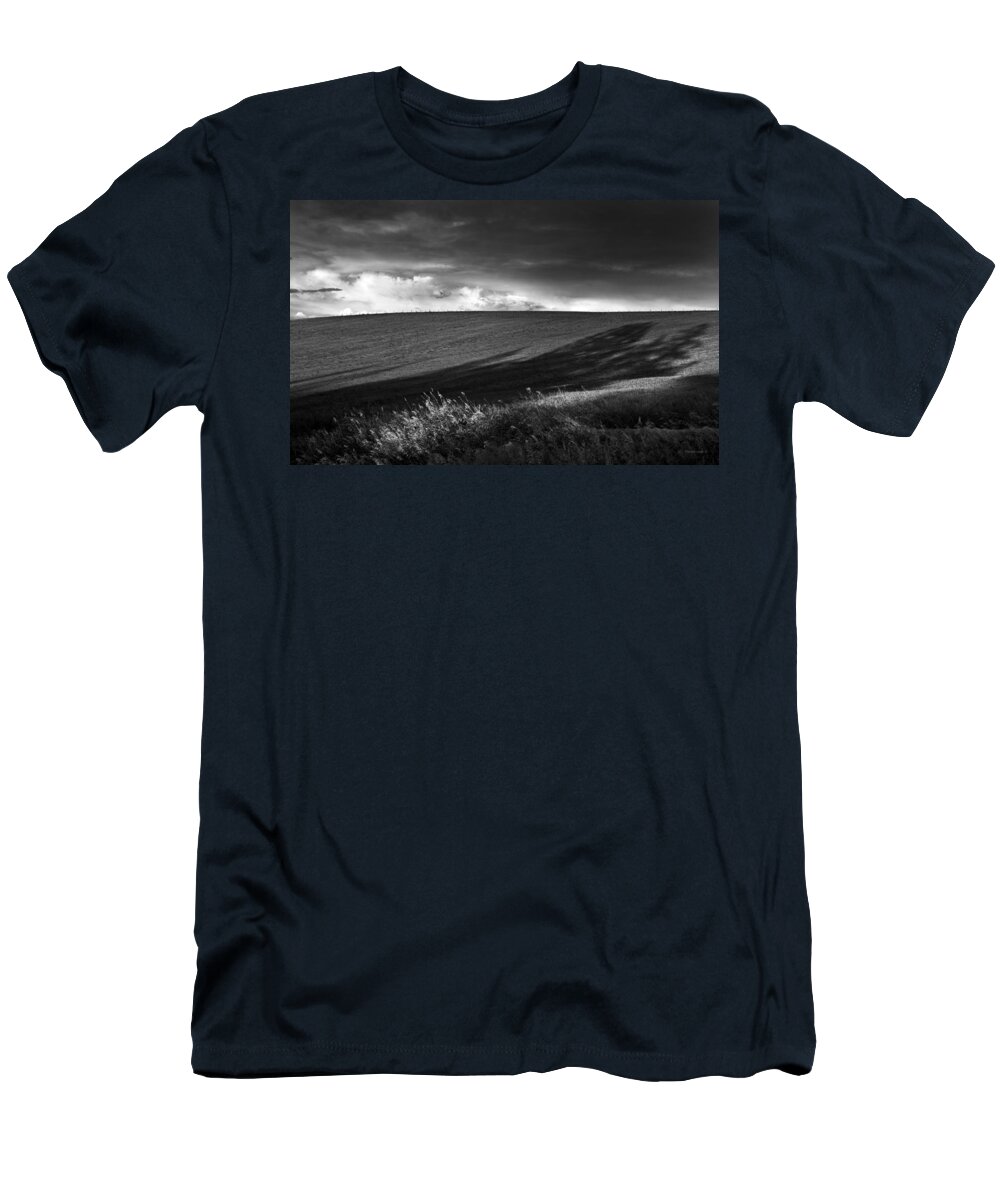 Black And White T-Shirt featuring the photograph Earth Voices by Theresa Tahara