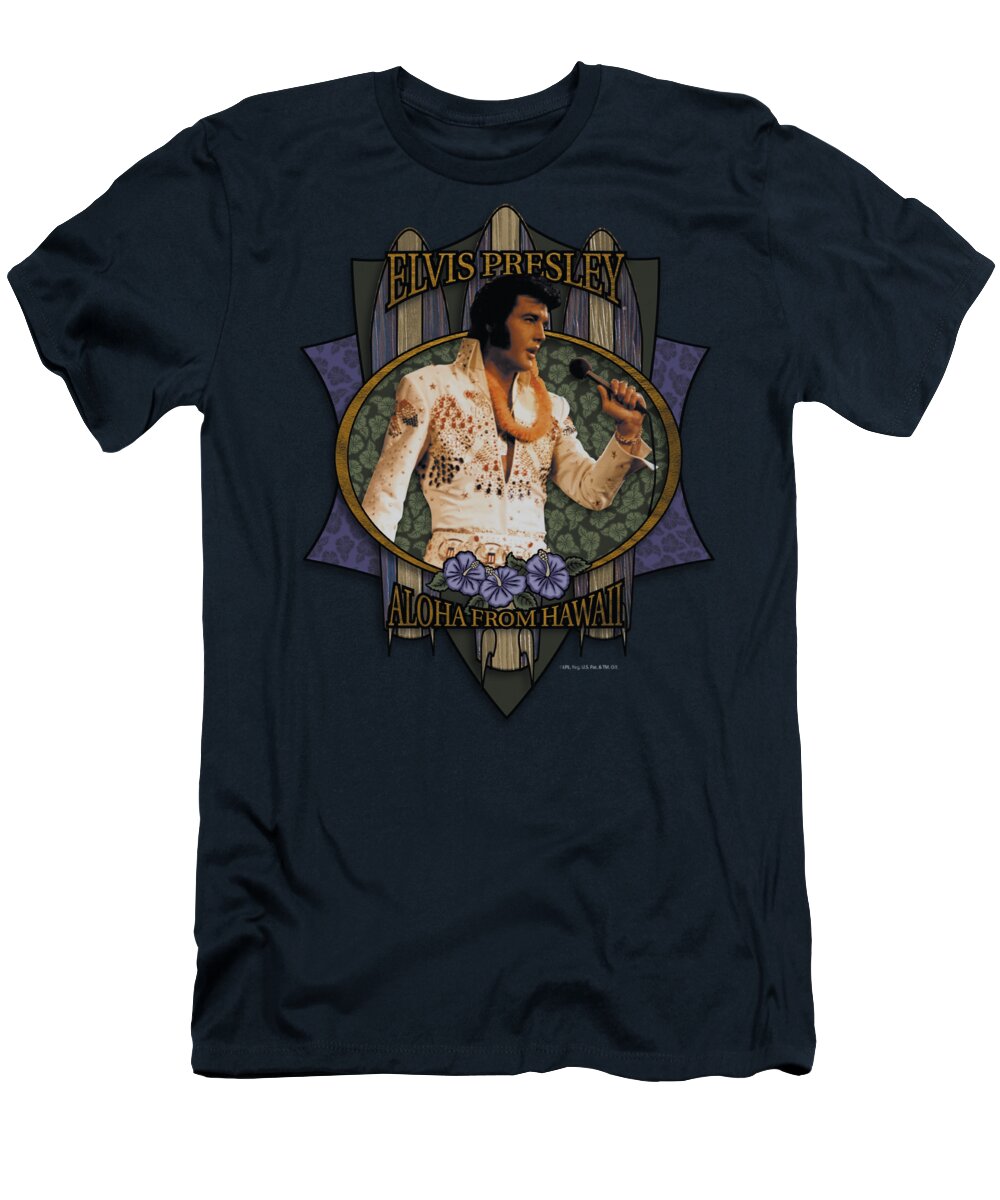 Elvis T-Shirt featuring the digital art Elvis - Aloha From Hawaii by Brand A