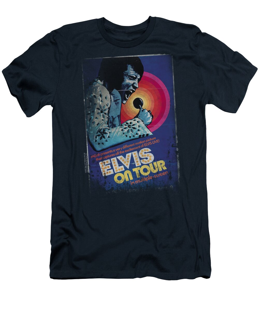Elvis T-Shirt featuring the digital art Elvis - On Tour Poster by Brand A