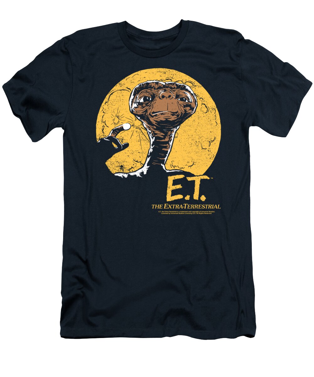  T-Shirt featuring the digital art Et - Moon Frame by Brand A